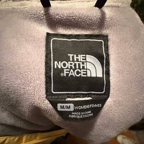 The North Face Yellow Lined Windbreaker Zip Up Hooded Jacket Women's Sz M - Picture 7 of 7